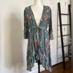 Angie Kimono blue & pink floral size small